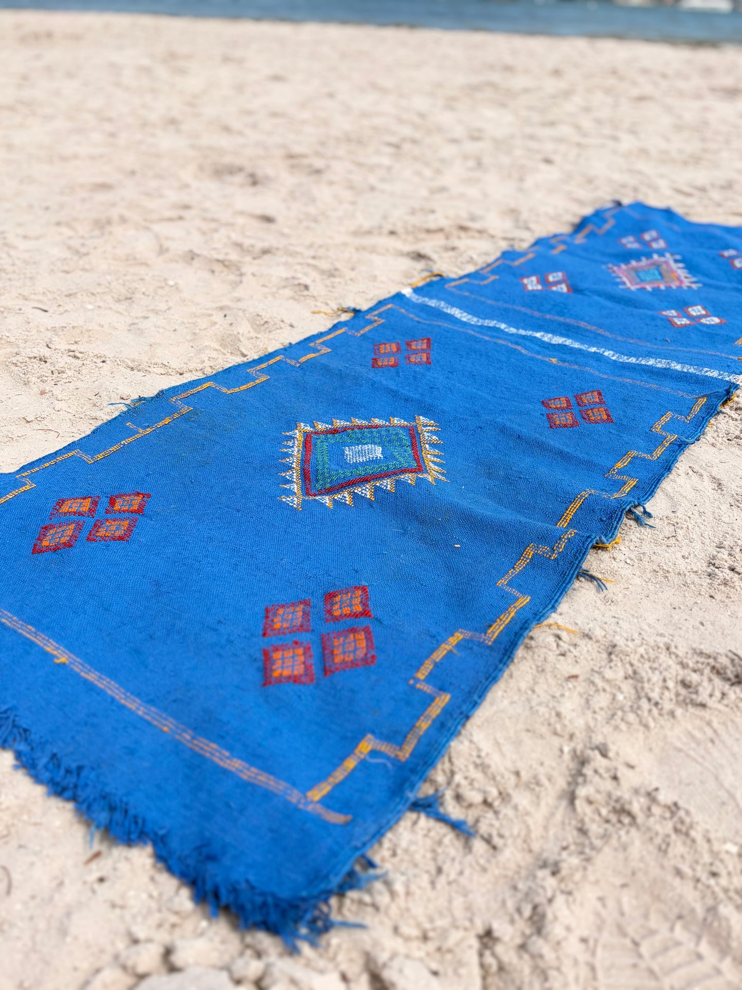 Vintage Indigo Berber Runner | High Atlas Mountains, Morocco