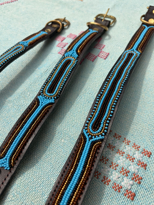Carribean Trail Beaded Handcrafted Dog Collar