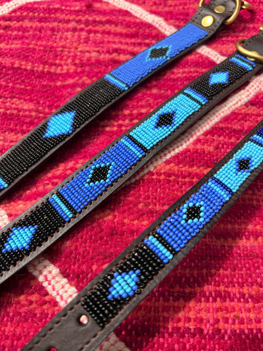 Deep Ocean Beaded Handcrafted Dog Collar